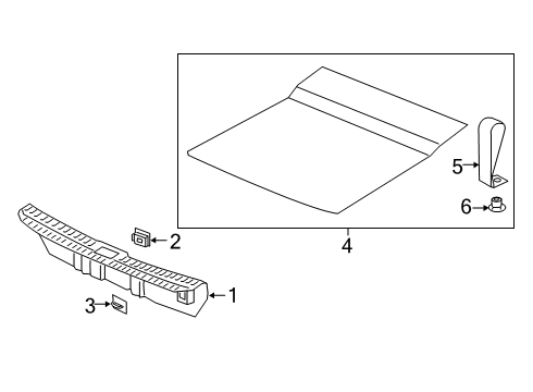 2020 Volvo S60 Interior Trim - Rear Body Diagram 1