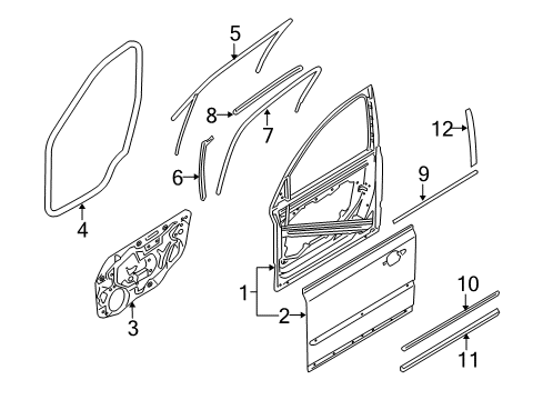 2009 Volvo S40 Front Door & Components, Exterior Trim