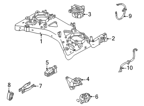 2023 Volvo C40 Recharge Spoiler Assembly Retainer Nut Diagram for 985899