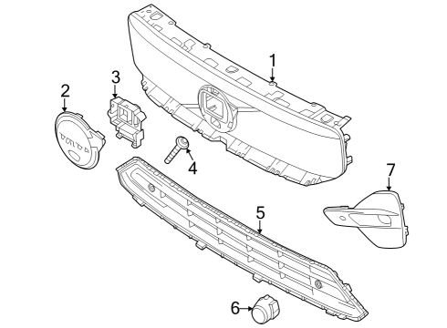 2023 Volvo XC40 Recharge Grille & Components