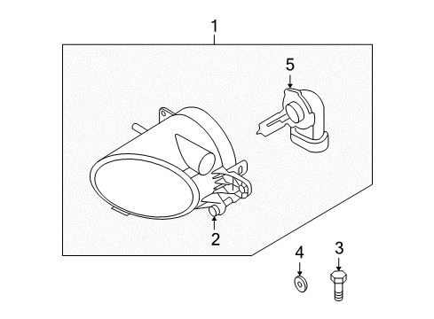 2009 Volvo XC70 Fog Lamp Assembly, Front Diagram for 31214476