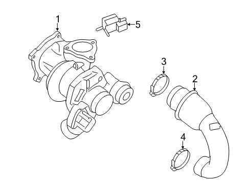 2016 Volvo V60 Turbocharger, Engine Diagram 3