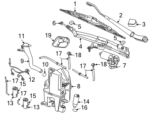 2006 Volvo XC90 Wiper Blade, Rear Diagram for 30649040