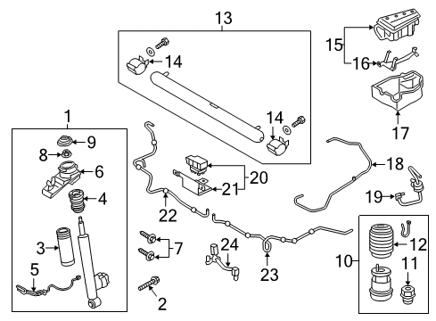 2021 Volvo V90 Cross Country Shocks & Components - Rear Diagram 1