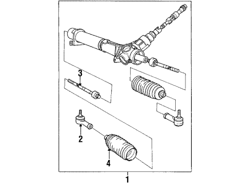 1988 Volvo 780 Steering Column & Wheel, Steering Gear & Linkage