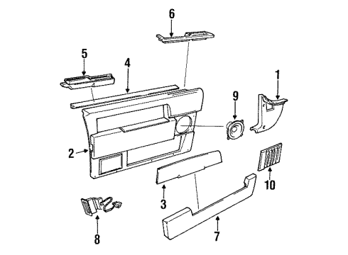 1992 Volvo 940 Interior Trim Diagram 2