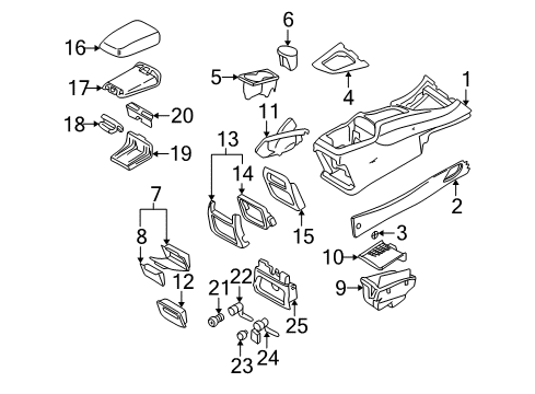 2002 Volvo S60 Front Console