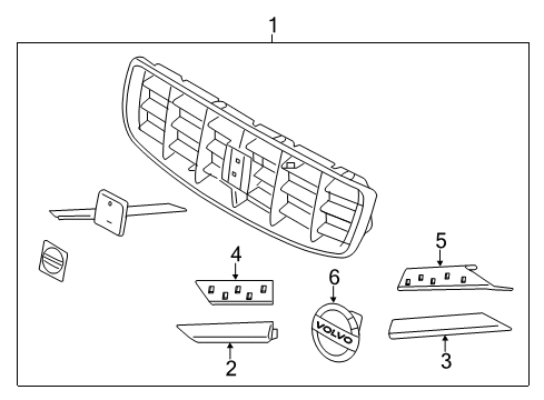 2015 Volvo XC70 Grille & Components