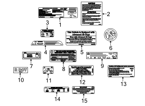 2015 Volvo XC70 Information Labels