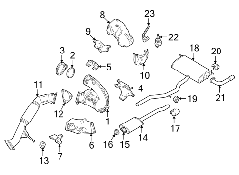 2022 Volvo S60 Catalytic Converter Clamp Diagram for 32253647
