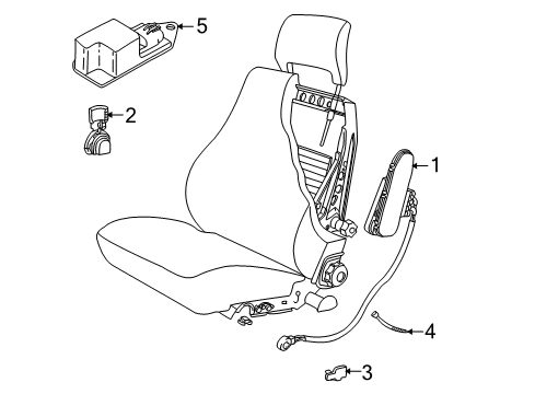 1998 Volvo V70 Air Bag Components Diagram 2