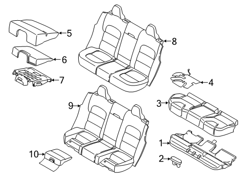 2017 Volvo V60 Cross Country Seat Cushion Pad, Passenger Side Diagram for 30767994
