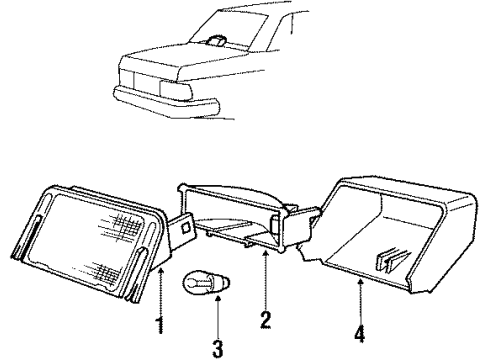 1988 Volvo 244 High Mount Lamps