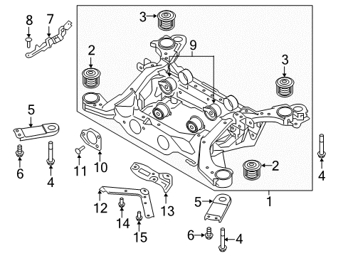 2020 Volvo XC90 Upper Tie Bar Screw Diagram for 30640822