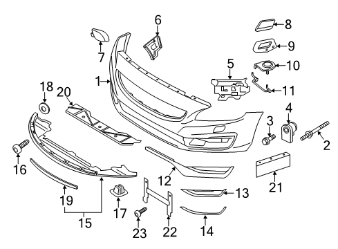 2017 Volvo V60 Cross Country Front Bumper