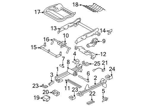 2018 Volvo S60 Inner Rail Diagram for 9123869