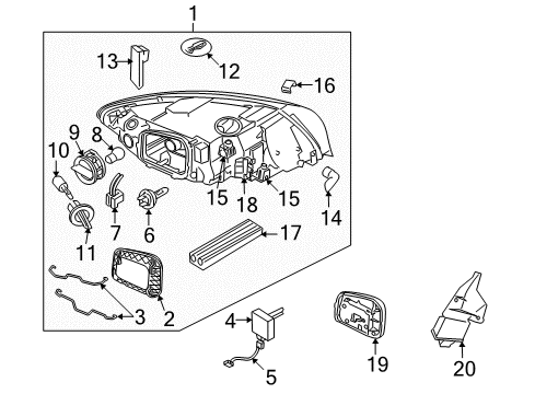 2008 Volvo S40 Bulbs Diagram 3