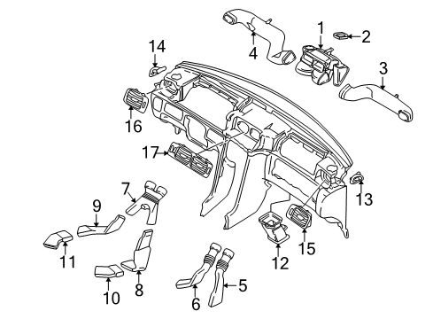 1998 Volvo V70 Ducts