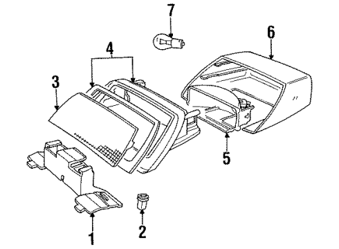 1995 Volvo 940 High Mount Lamps Diagram 1