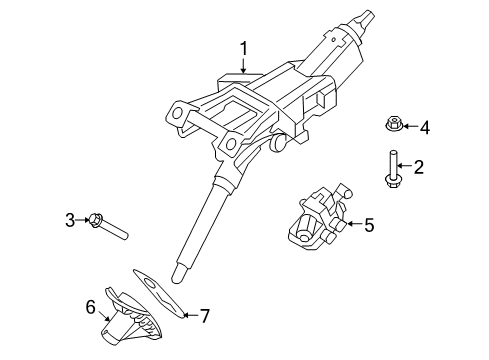 2008 Volvo V70 Steering Column & Wheel, Steering Gear & Linkage Diagram 2