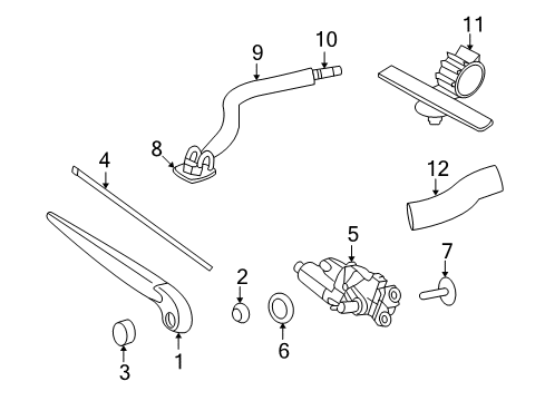 2015 Volvo XC60 Lift Gate - Wiper & Washer Components
