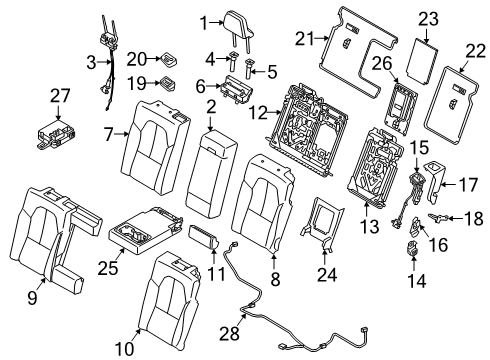 2021 Volvo XC40 Recharge Rear Seat Components