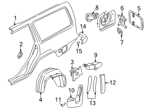 1998 Volvo V70 Fuel Door