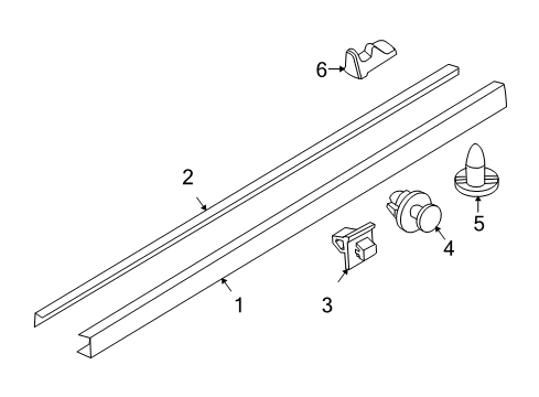 2000 Volvo S40 Exterior Trim - Pillars, Rocker & Floor