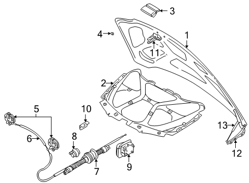 2006 Volvo XC70 Hood & Components