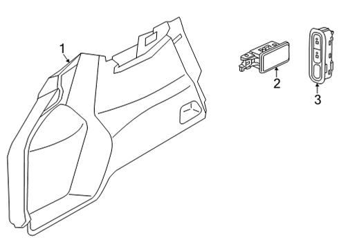 2023 Volvo C40 Recharge Interior Trim - Quarter Panels Diagram 1