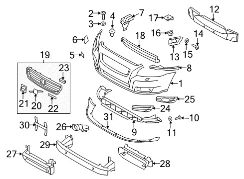 2009 Volvo V50 Bumper & Components, Spoiler
