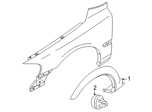 2003 Volvo XC70 Exterior Trim - Fender
