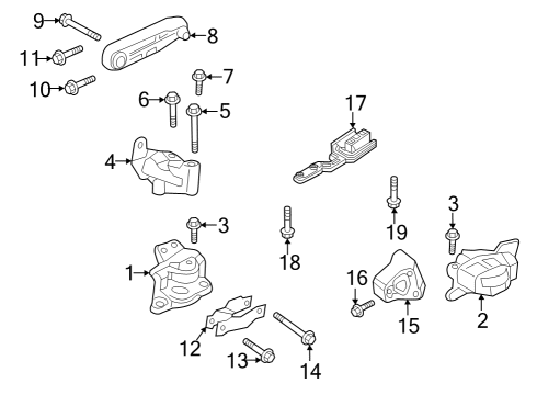 2022 Volvo S60 Engine & Trans Mounting