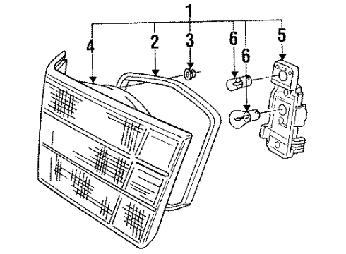 1995 Volvo 940 Tail Lamps Diagram 1