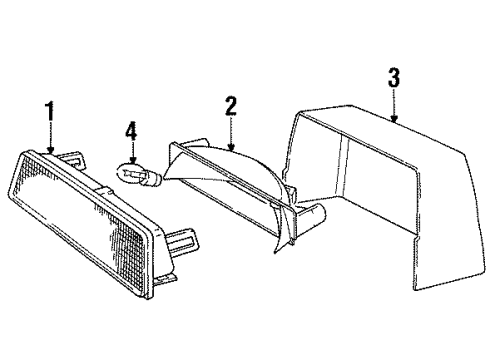1987 Volvo 760 High Mount Lamps Diagram 1