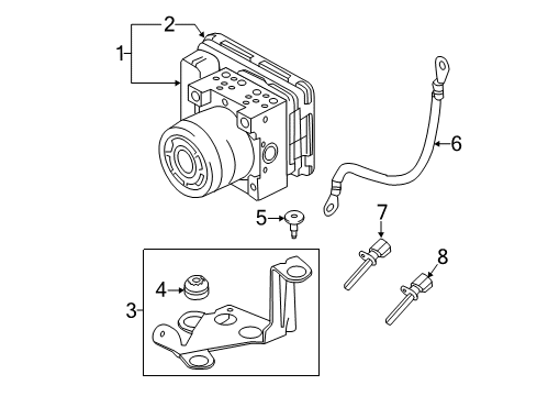 2018 Volvo XC60 ABS Components