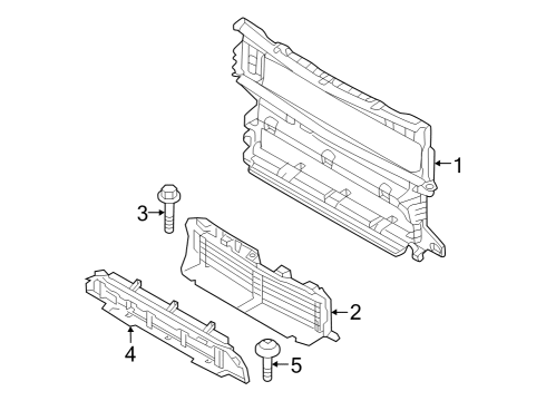 2021 Volvo XC40 Recharge Air Deflector - Radiator Support