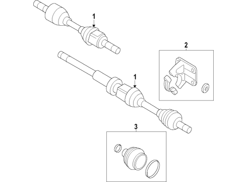 2021 Volvo XC40 Recharge Axle Shafts & Joints, Drive Axles