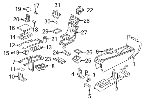 2009 Volvo C70 Console