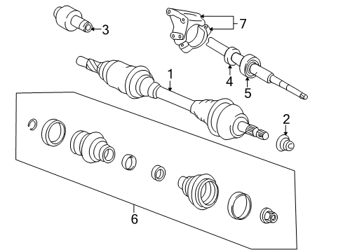 2000 Volvo S70 Drive Axles - Front Diagram 2