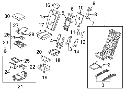 2017 Volvo XC90 Cup Holder Diagram for 31467148