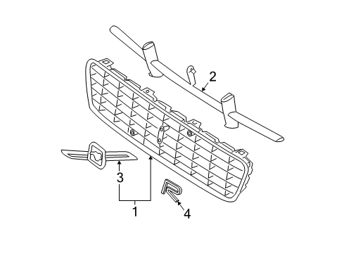 2004 Volvo S60 Grille & Components
