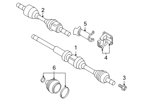 2009 Volvo S80 Drive Axles - Front