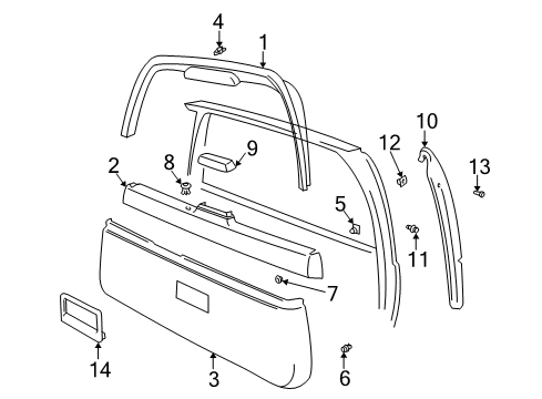 1998 Volvo V70 Interior Trim - Lift Gate