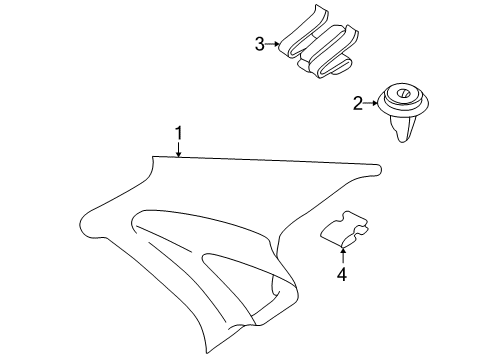 2003 Volvo S80 Interior Trim - Quarter Panels