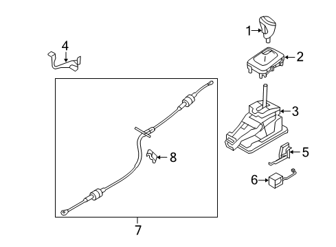 2016 Volvo XC60 Shifter Assembly Diagram for 31367485