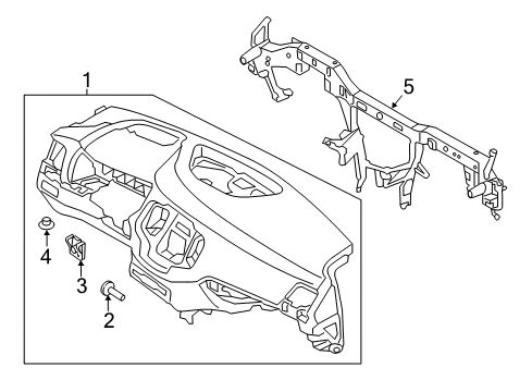 2016 Volvo XC90 Instrument Panel Diagram for 31442945