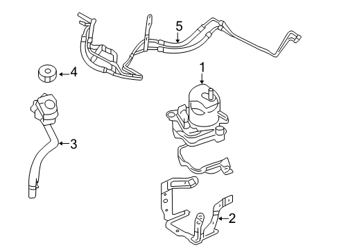2008 Volvo V50 P/S Pump & Hoses, Steering Gear & Linkage Diagram 2