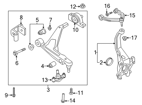 2019 Volvo V90 Front Suspension, Control Arm Diagram 2