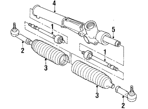1993 Volvo 240 Steering Column & Wheel, Steering Gear & Linkage Diagram 3